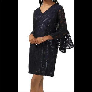 Elegant Lace dress MSK Bell Sleeve Dress Size 8 m87